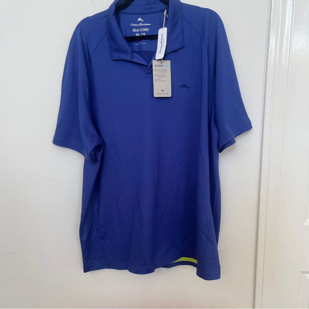 NWT Tommy Bahama Island Zone Golf Shirt XXL ACE TROPIC Blue Polo ultramarine 118